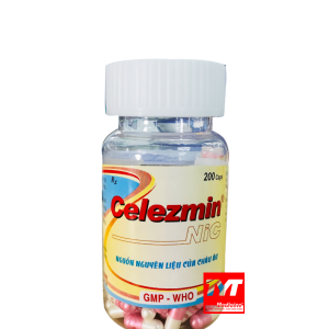 Celezmin usa đặc trị viêm mũi dị ứng,mày đay lọ 200 viên nang Nic-USA Betamethason 0,25mg+ Dexclorpheniramin maleat 2mg