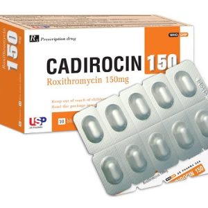 Roxithromycin 150mg USP Rx Drug-Hộp 10 vỉ x 10 viên-Cadirocin 150