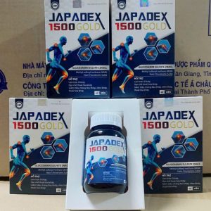 JAPADEX 1500 GOLD-Lọ 60 viên Glucosamin MSM Chondroitin Cao ngựa bạch vỏ liễu trắng