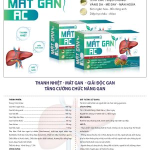 Mát Gan AC Ống-Hộp 20 Ống x 10ml Hỗ trợ Thanh nhiệt-Mát gan-Giải độc