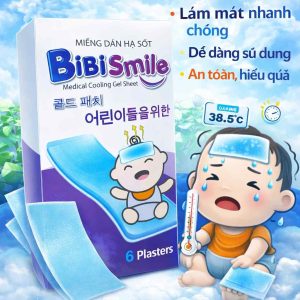 Miếng dán hạ sốt Mochi Kul- Miếng dán lạnh SX theo công nghệ Nhật Bản-Hộp 3 gói x 2 miếng