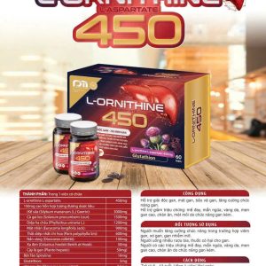 Giải độc gan Lọ L-Ornithine 450 Hộp 2 Lọ x 30 viên cao cấp