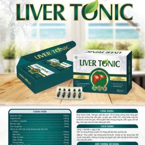 Liver Tonic cao cấp Hộp 6 vỉ x 10 viên Giải độc Gan Hạ men gan Gan nhiễm mỡ Xơ gan