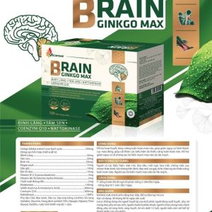 Hoạt Huyết Brain Ginkgo Max cao cấp-Hộp 10 vỉ x 10 viên hỗ trợ hoạt huyết tăng cường lưu thông máu
