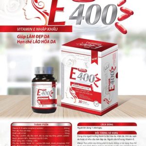Vitamin E 400 Đỏ-Hộp cứng -NL Vitamin E nhập khẩu từ