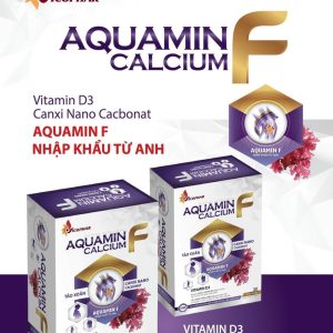 Canxi Aquamin F Calcium D3-Hộp cứng x 1 Lọ 30 viên gốc hữu cơ