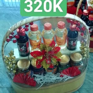 Giỏ Quà Yến Sâm Hàn Quốc (Gồm 5 Yến+3 Sâm Củ+ 2 Sâm Chai) Dán chữ theo yêu cầu