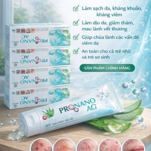 Gel bôi da Nano Bạc Pronano Ag+ Viêm da, thủy đậu, hespes