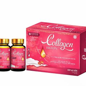 Hộp cứng 2 Lọ x 30 viên Collagen Biotin cao cấp hỗ trợ giảm nám sạm, khô da, tăng đàn hồi  hạn chế lão hóa da