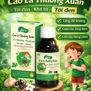 Siro Ho Tỏi Đen Cao Lá Thường Xuân-Hộp 1 Lọ x 125ml bổ phế giảm ho hóa đờm