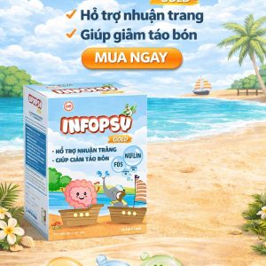 Chất xơ táo bón ống Infopsy-20 ống x 10ml hỗ trợ giúp nhuận tràng, bổ sung chất xơ giúp giảm táo bón