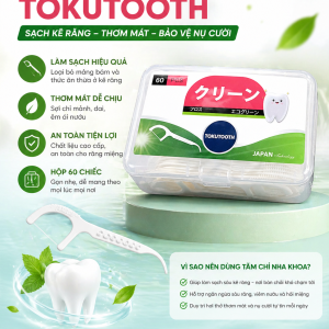 Hộp 60c Tăm chỉ nha khoa tokutooth-Japan Technology