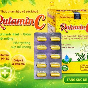 Rutamin C vỉ Hộp 5 vỉ x 10 viên thanh nhiệt giảm nhiệt miệng bền thành mạch Rutin C