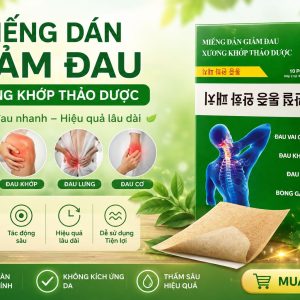Miếng dán Giảm đau xương khớp thảo dược bản to- Hộp 10 miếng