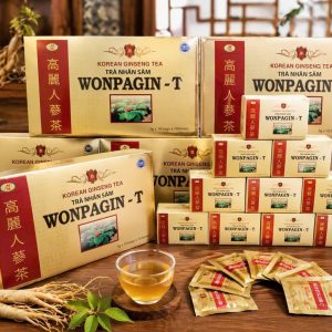 Trà Sâm gói Wonpagin-T Xách 10 hộp x Hộp 10 gói (= xách 100 gói sâm 3gam)