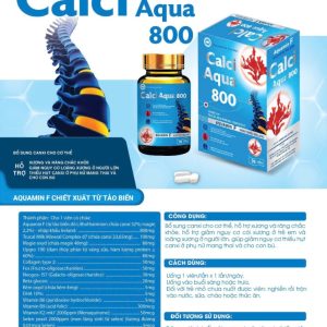 Canxi viên Aqua 800-Viên nén hộp cứng 30 viên