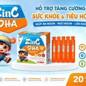 Zin C DHA ống-Hộp 20 ống x 10ml vị thơm ngon dễ uống