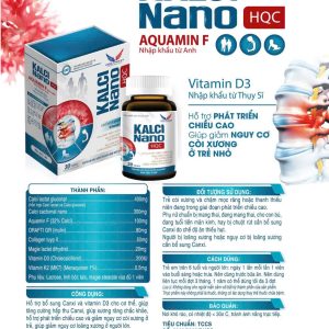 Canxi Nano Aquamin F Hộp cứng-Kalci Nano bổ sung calcium D3-Canxi thế hệ mới