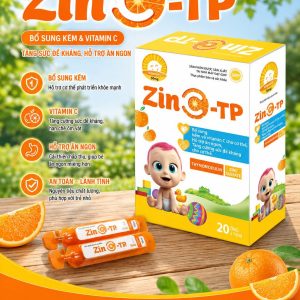 Kẽm Ống Zin C Hộp cứng-20 Ống x 10ml bổ sung kẽm, Vitamin C cho cơ thể tăng cường sức đề kháng, tăng cường tiêu hóa khỏe mạnh, hỗ trợ ăn ngon