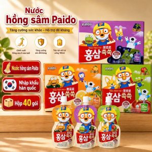 (Thùng 40 gói) Nước hồng sâm gói Nhập khẩu Hàn Quốc-Thùng 40 gói x 100ml cao cấp vị ngon dễ uống