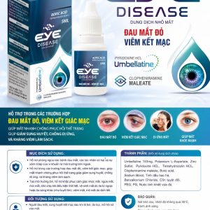 Thuốc nhỏ mắt Eye Disease Lọ 15ml-Hỗ trợ người Đau mắt đỏ viêm kết mạc