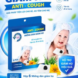 Miếng dán giảm ho Anti-cough-Hộp 6 miếng dán hỗ trợ giảm ho hiệu quả