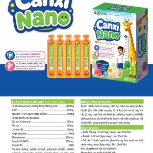 Canxi Nano Hộp Cứng 20 Ống x 10ml dùng đc cho trẻ từ 06 tháng Bổ sung calcium cho chơ thể